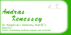 andras kenessey business card